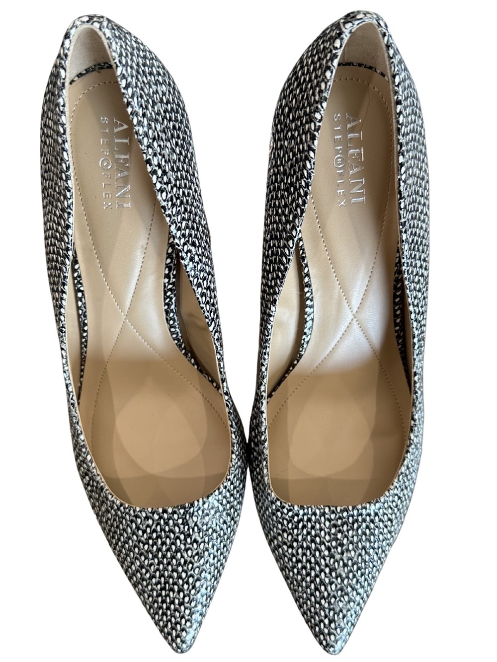 Alfani Women's Jeules Step 'N Flex 3” High Heel Snakeskin Pumps Size 11 - Picture 3 of 8